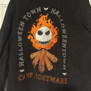 Disney Her Universe Nightmare Before Christmas Black Corduroy Button Down XL